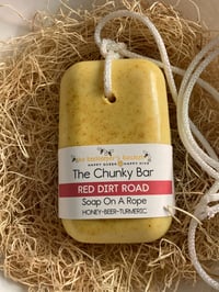 Image 1 of The Chunky Bar Red Dirt Road Triple Butter Beer Soap On A Rope- NEW! LARGER BAR!