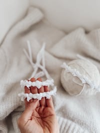 Image 1 of pure white bow halo mini