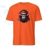 Image 6 of Gorilla Wearing Headphones Unisex T-Shirt