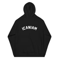 Image 3 of Icaniam “God is Real” Unisex eco raglan hoodie