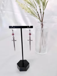 Mauve Sword Earrings