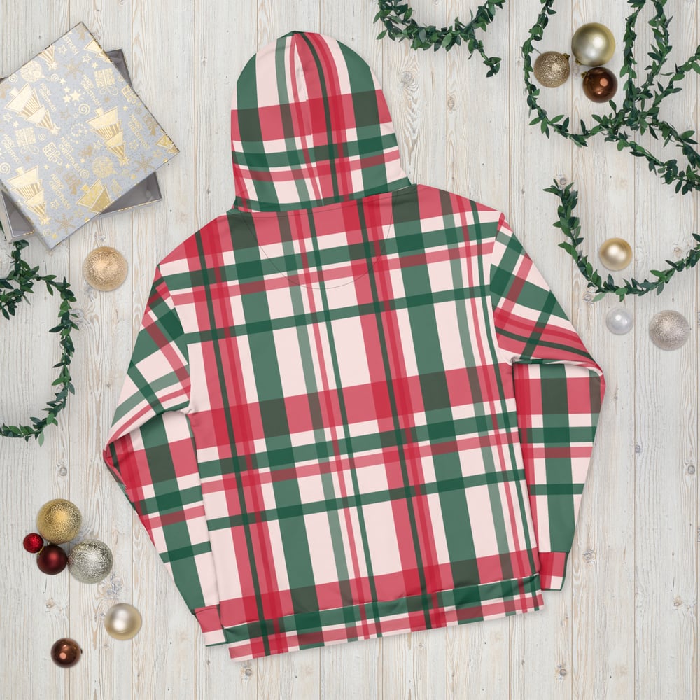 Image of Unisex Hoodie Christmas Plaid