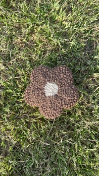 Brown flower coaster