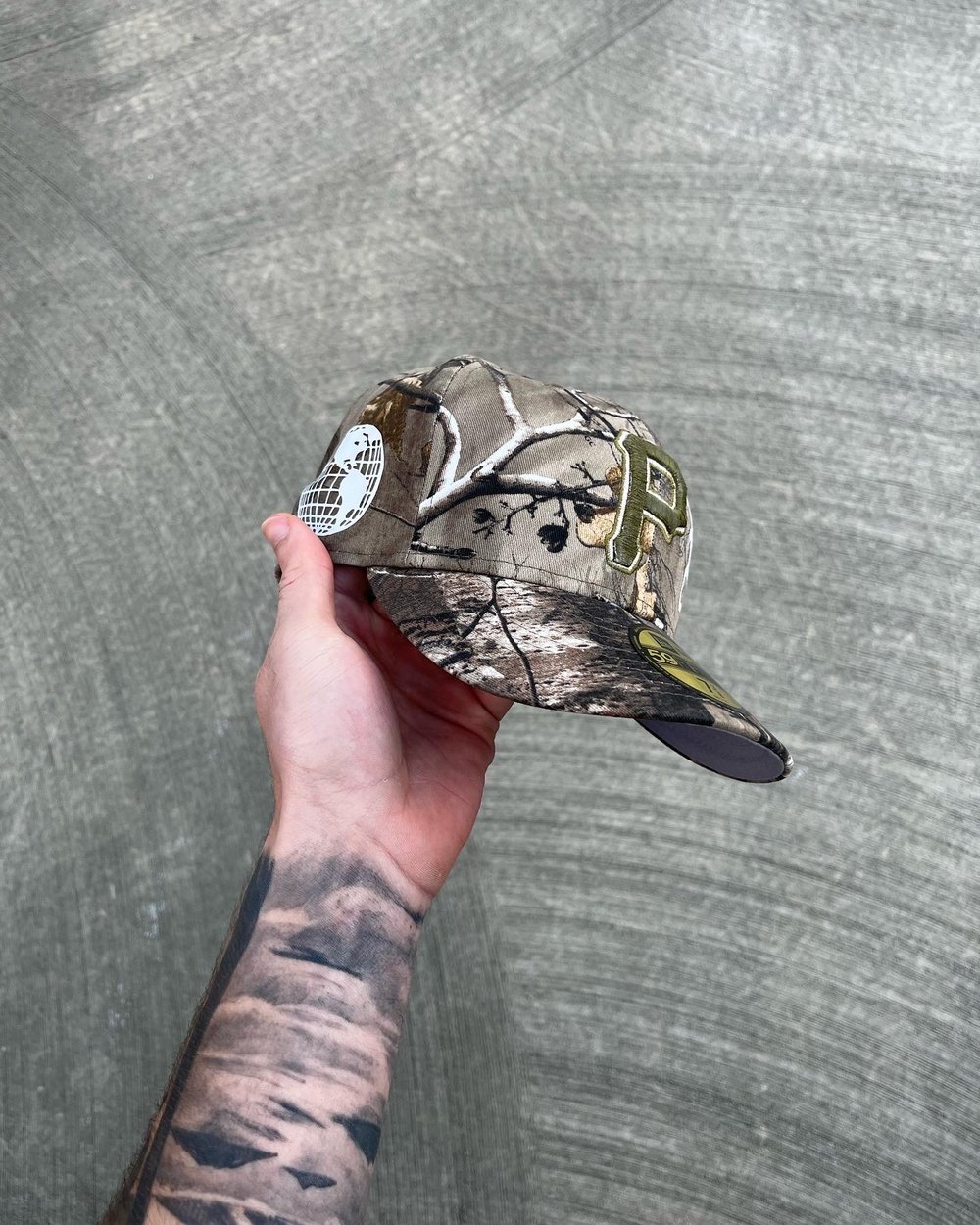 Image of REAL TREE CAMO “PRESSURE “ CUSTOM FITTED CAP