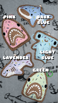 Image 3 of Sprinkle Shark Felt Ornament 