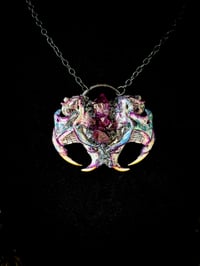 Image 2 of Bisected Muskrat Skull w/ Purple Amethyst - Pendant/Necklace