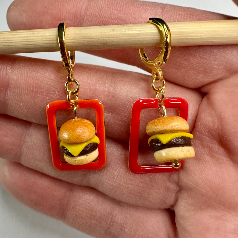 Image of Burger Earrings