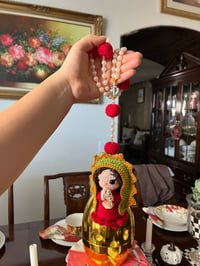 Image 3 of Mini Virgencita Tejida  en Rosario (colgante) ❤️