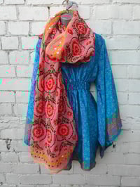 Image 1 of Thassos scarf -baby pink and pale pink trim