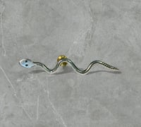 Image 1 of Ride the Sky Sterling Silver Screw Back Snake Pin