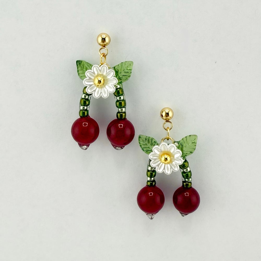 Image of Mini Cherry Earrings