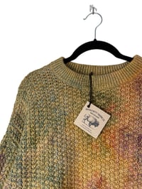 Image 7 of ♻️ UPCYCLED M Chunky Knit Sweater in Subtle Overdyed Ice Dye
