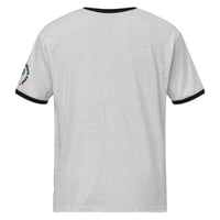 Image 4 of autism soul unisex ringer t-shirt front and sleeve print grey/black