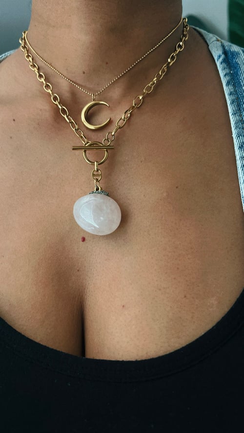 Image of RALA • Rose Quartz Lariat Necklace