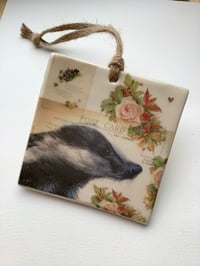 Image 1 of Badger ceramic decoration 