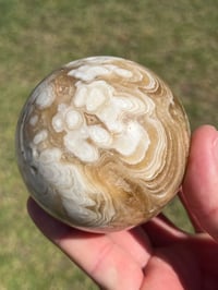 Image 2 of Amber Calcite Sphere | #2972