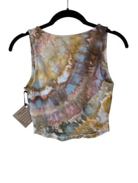 Image 6 of S Crop Fitted V Tank in Autumn Agate Ice Dye