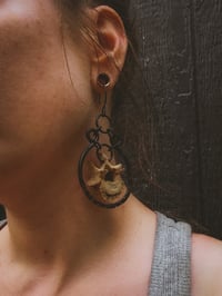 Image 4 of hammered vertebra hoops