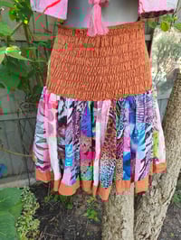 Image 2 of Mini panel skirt tan