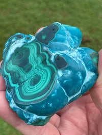 Image 16 of Malachite And Chrysocolla Polished Face #1841