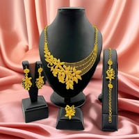 Image 4 of Golden Grace Flower Jewelry Set
