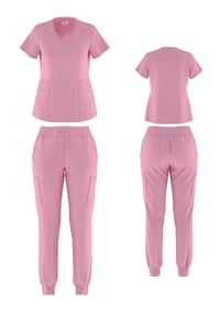 Image 3 of RIB PANEL JOGGER SET-ORCHID