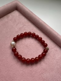 Image 2 of Red agate bracelet 红玛瑙珍珠手链