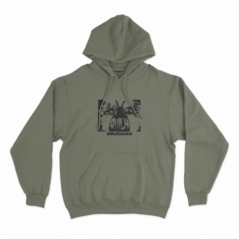 Image of KAKI CRASHED CAR HOODIE