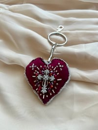 Image 1 of Pearl Altar Sacred Heart Bag Charm