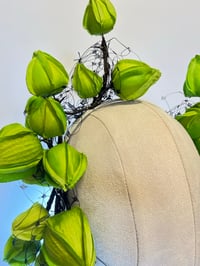 Image 3 of Green & navy headpiece