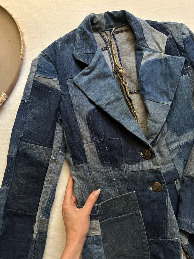 early 70s denim patchwork custom jacket