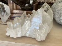 Image 3 of Large Clear Quartz Points Cluster Statement Piece #2132