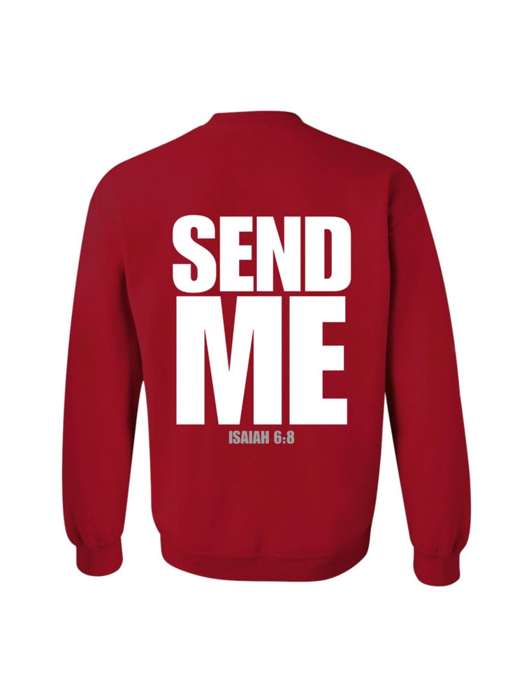 Image of Send me crewneck(cardinal red)