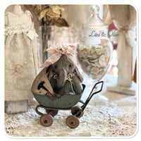 Image 3 of Etta-Mae a grey and dusty pink Handmade teacup elephant