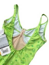 Image 4 of Lime Green Flower Swimsuit 32DD