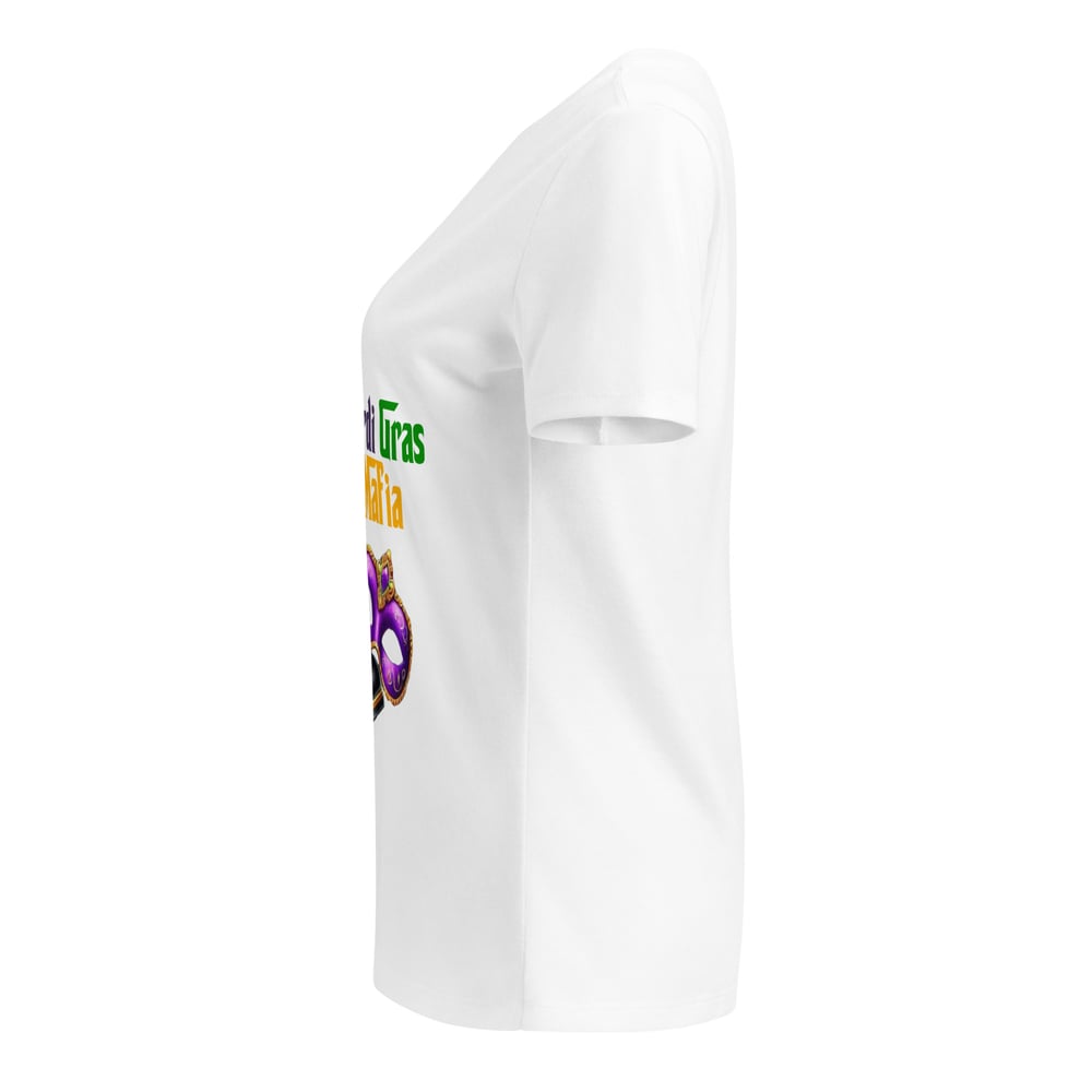 Image of Mardi Gras Mafia “The Boot” Women’s relaxed v-neck t-shirt