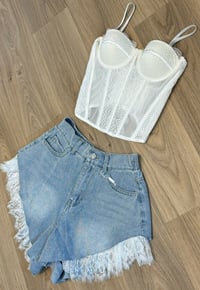 Image 2 of Lace bustier corset top 