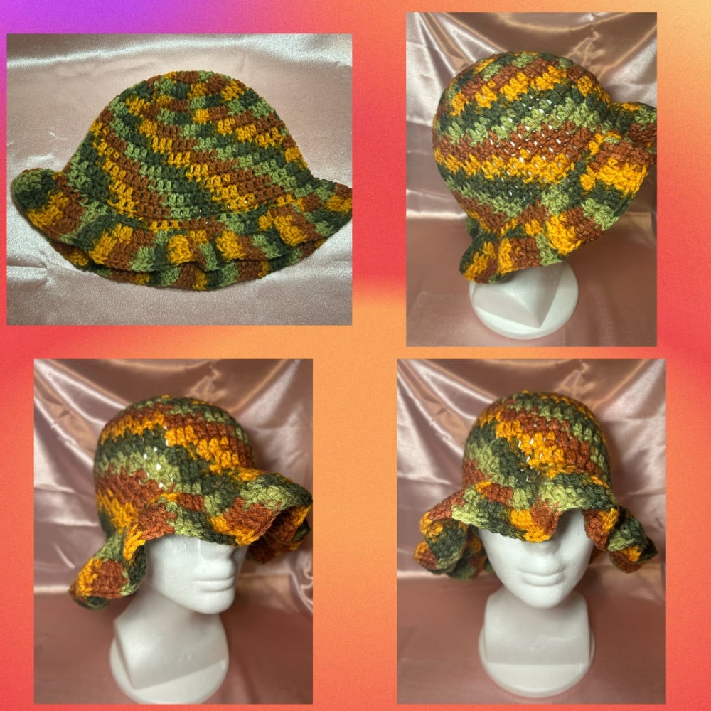 Image of Autumn Wavy Brim Bucket Hat (Ready to ship) 