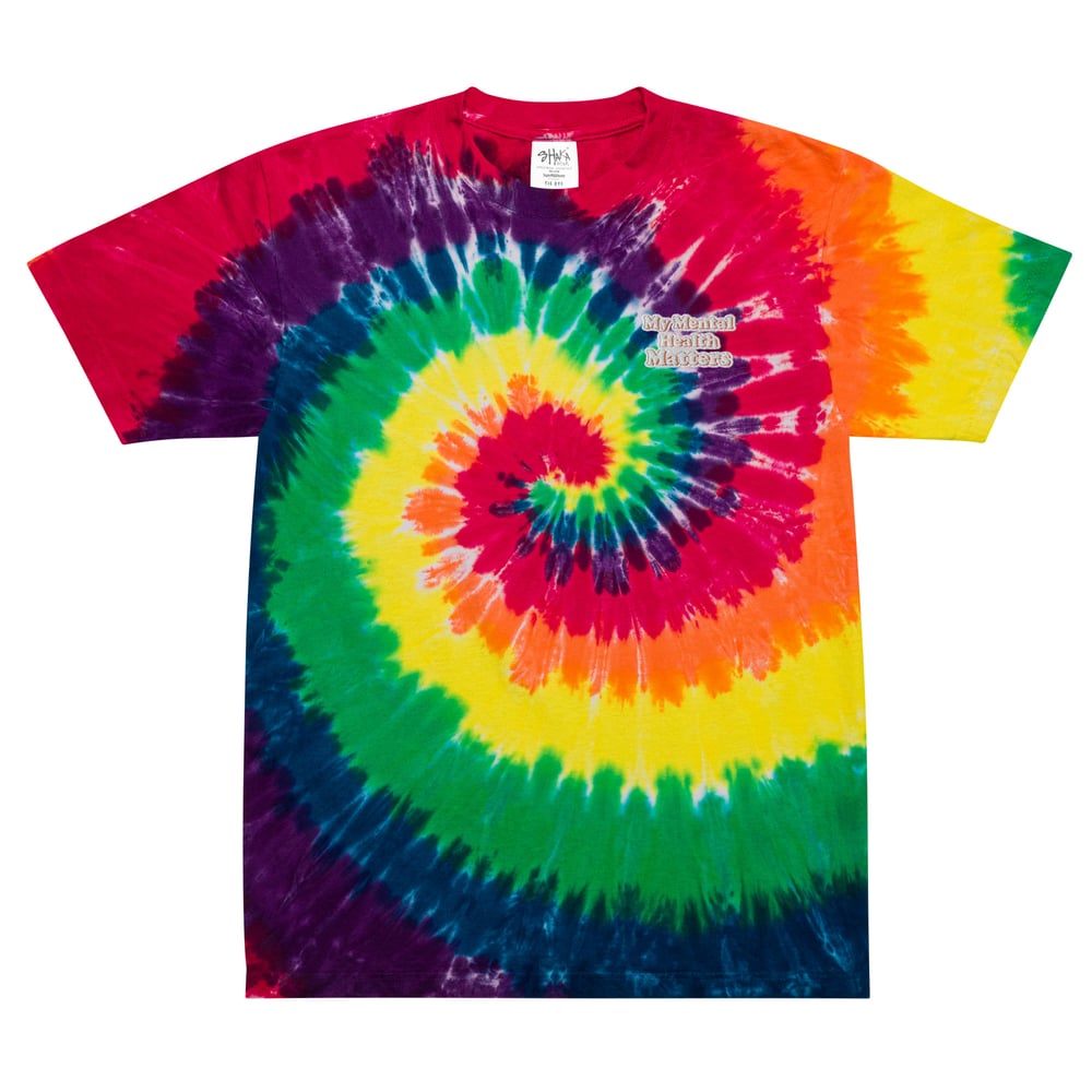 Image of My Mental Health Matters Oversized tie-dye t-shirt