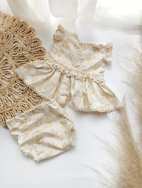 Image 1 of Photo prop - Newborn girls photography set - Eiline - mustard flowers