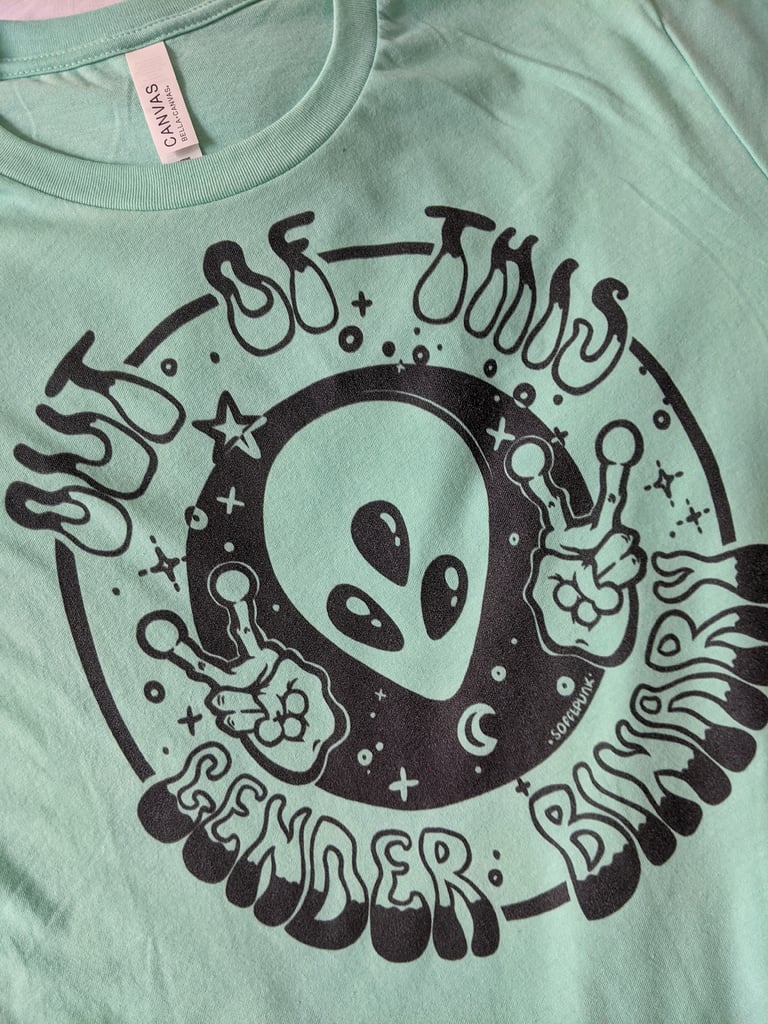 Out of This Gender Binary Printed Tee Image 5