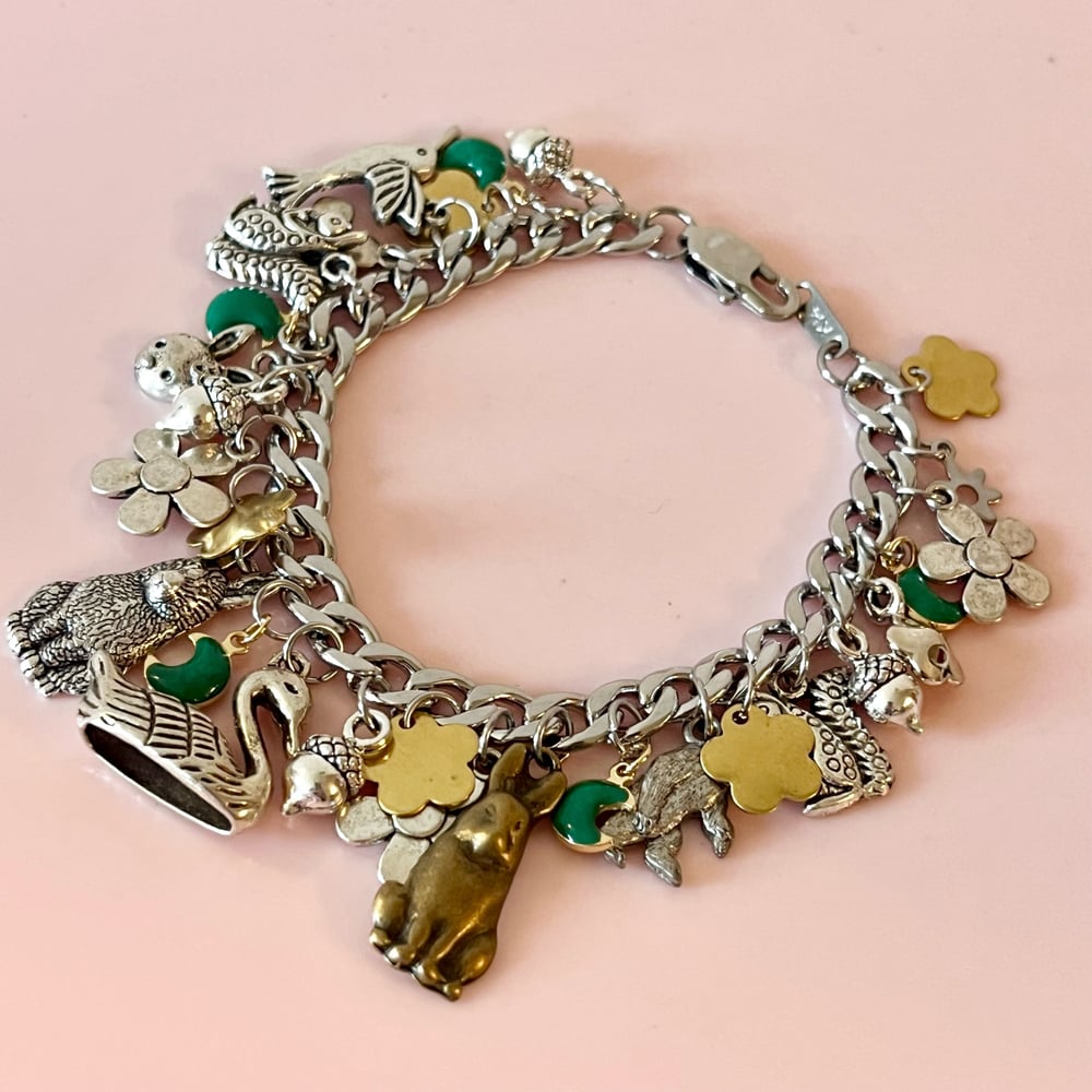 Image of One Of A Kind Charm Bracelet- Woodland 