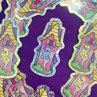 Spooky House Mini Glitter Sticker