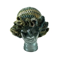 Image 1 of Green Ombré Ruffle Crochet Hat