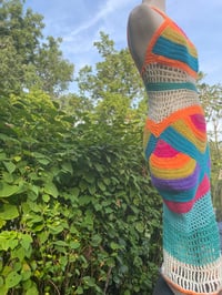 Image 2 of Citrus Berry Crochet Rainbow Dress 