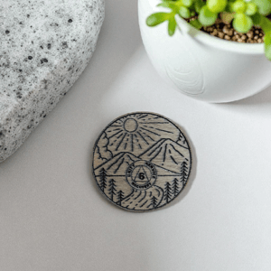 Image of Personalized Wooden Sobriety Coin: AA / NA Anniversary Gift