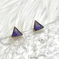 Image 1 of TRIANGLE FLORAL STUDS