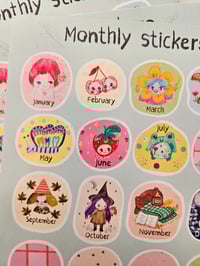 Image 2 of  Monthly sticker sheet