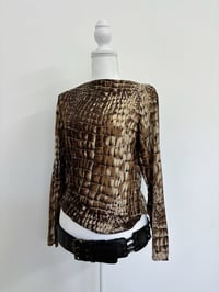 Image 1 of 00s Brown long sleeve top // L