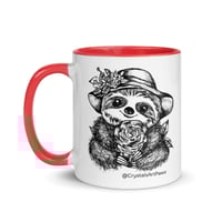 Image 16 of Lady Rosey The Sloth Mug Line Art by CrystalsArtPaws